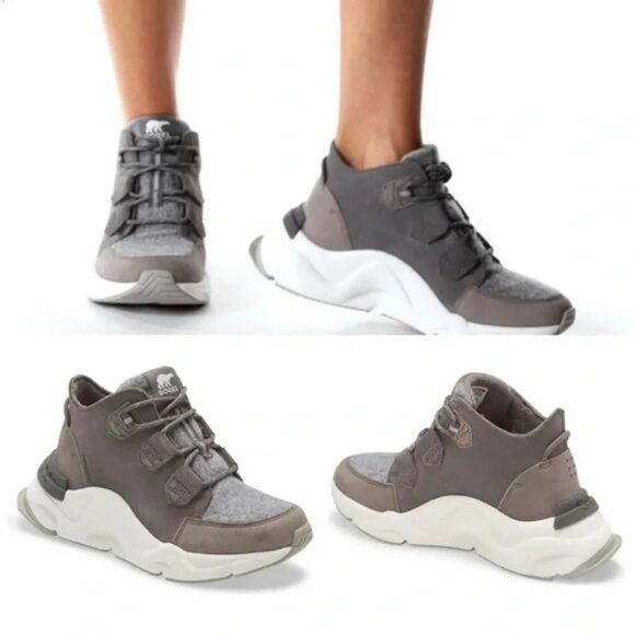 SOREL Kinetic RNGD Caribou Waterproof Insulated Boots in Gray - Picture 1 of 8